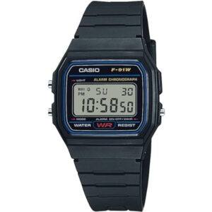 Casio F-91W Series Quartz Watch, Black
